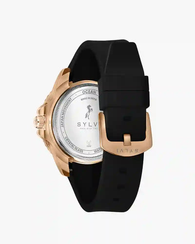 Ocean-X Black Rosegold Silicone