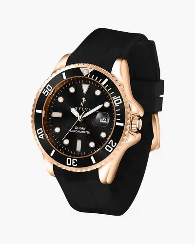 Ocean-X Black Rosegold Silicone