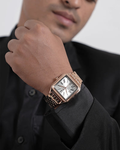 Opus White Rosegold Steel