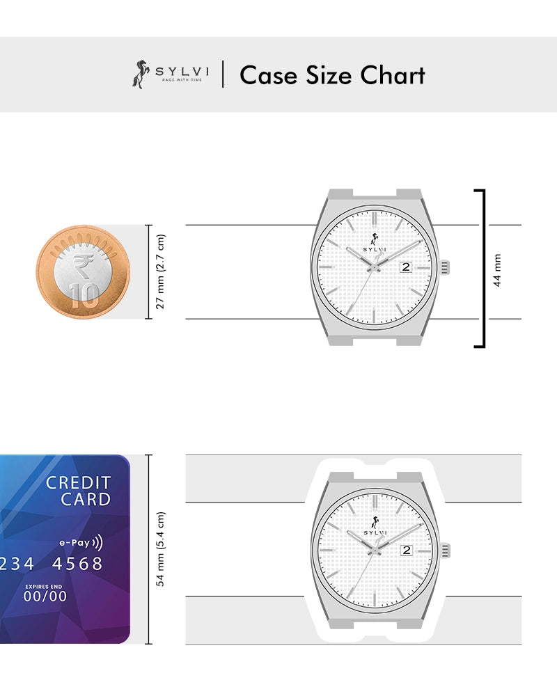 Sylvi Professional Edge Blue Silver Analog Watch