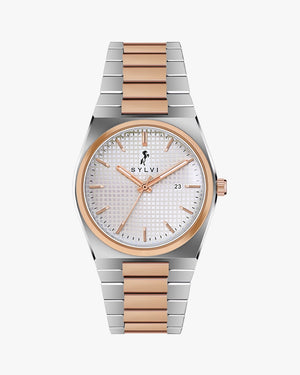 Sylvi Professional Edge White Rosegold Silver Timepiece - Find Men's Watches