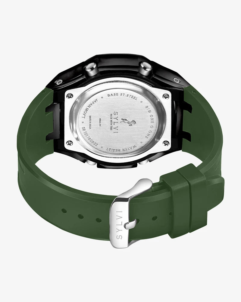 Sylvi Iconic Coffee Leather Strap Analog Digital Watch - Sylvi Watches -  Medium