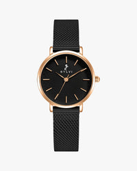 Black watch with rose gold case