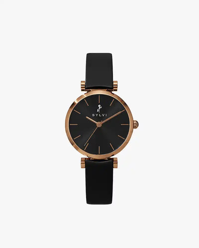 Serene Black Rose Black Leather
