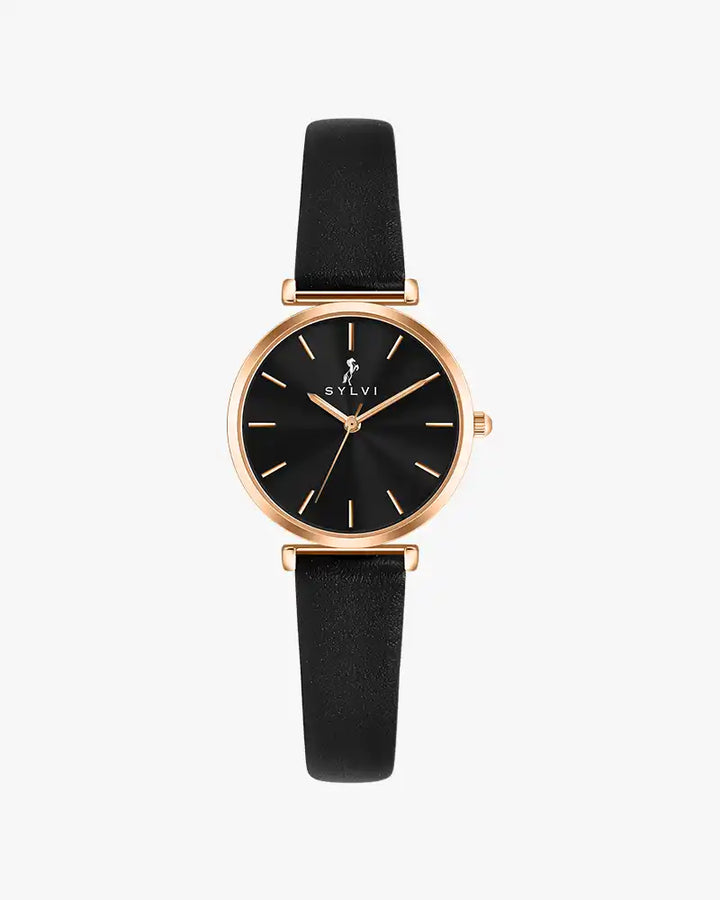 Sylvi Serene Black Rosegold Women's Watch Main Product Image
