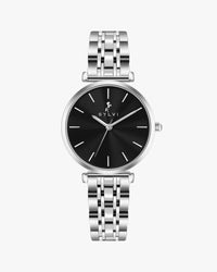 Sylvi Serene Black Silver Women's Analog Watch Front View