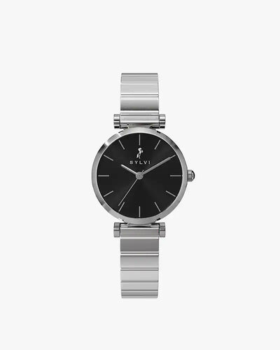 Serene Black Silver Link