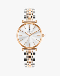 Sylvi Serene White Rosegold Women's Analog Watch Front View
