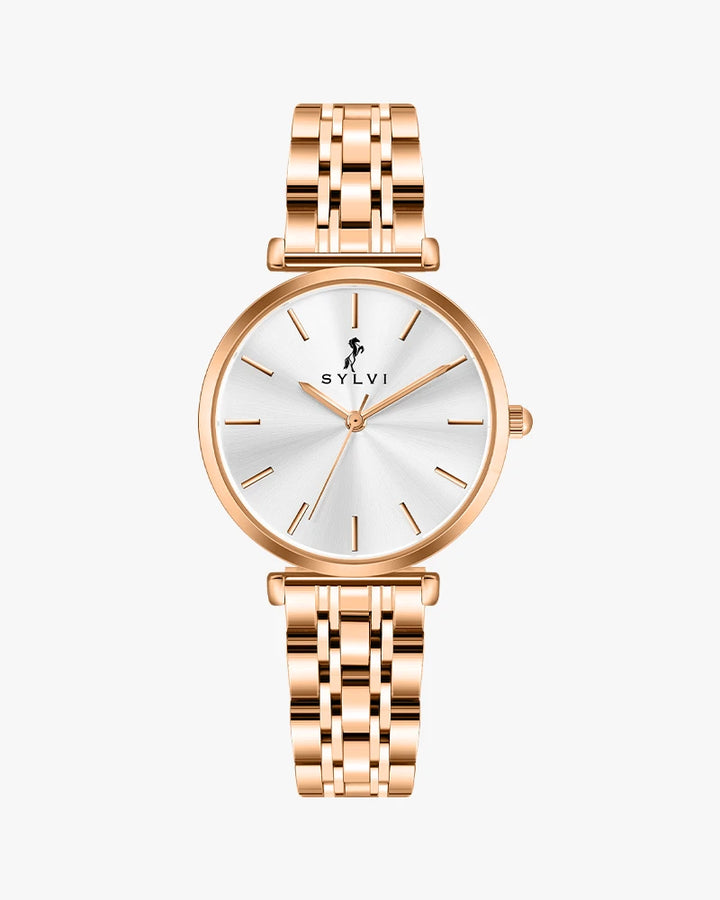 Sylvi Serene White Rosegold Women's Watch Main Product Image
