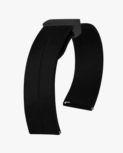 20mm Opus Black Silicone Strap