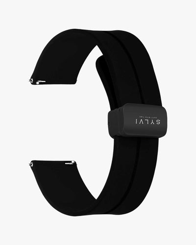 20mm Opus Black Silicone Strap