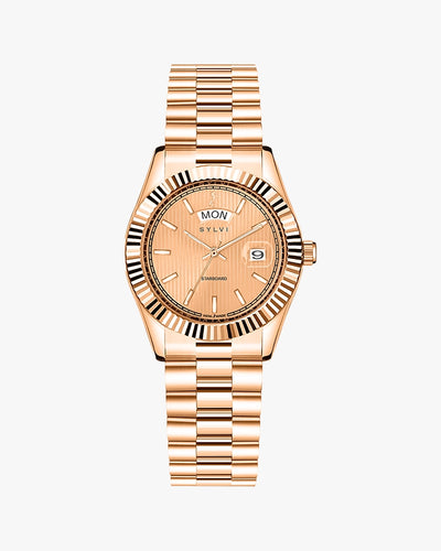 Sylvi Starboard Rosegold Watch for Women Front Angle Image