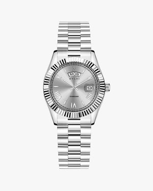 Sylvi Starboard Grey Dial Silver Stainless Steel Analog Watch for Women Front Angle Image