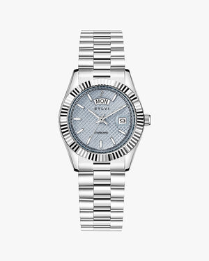 Sylvi Starboard Light Blue Dial Silver Steel Watch for Women Main Image