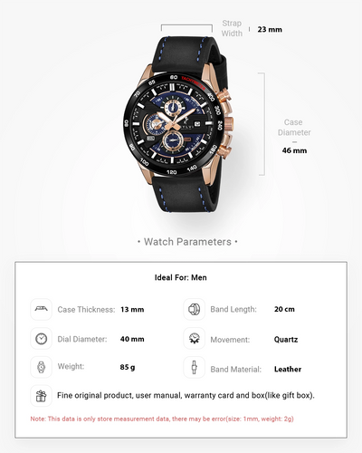 Timegrapher Rose Gold Leather
