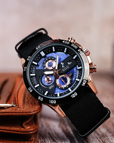 Sylvi Timegrapher Blue Rosegold Black-Solid Watch