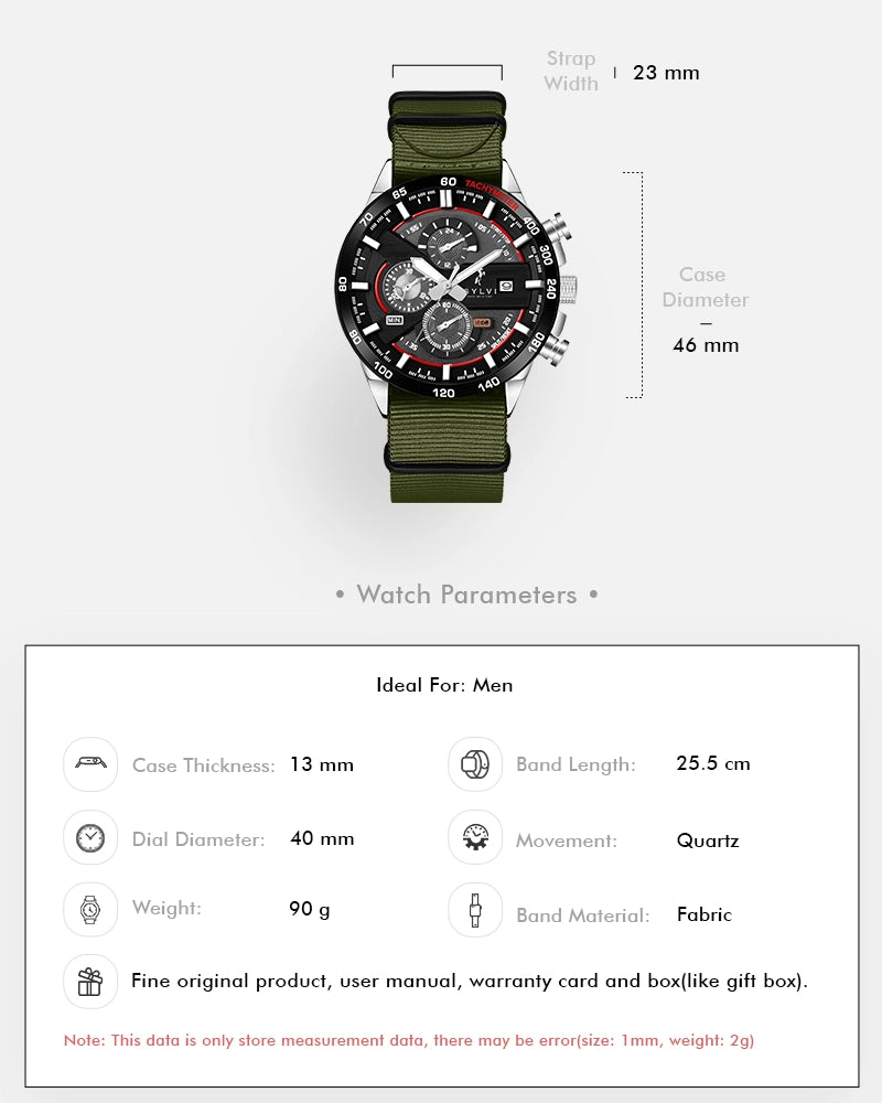 Sylvi Timegrapher BR Green Nylon Strap Watch