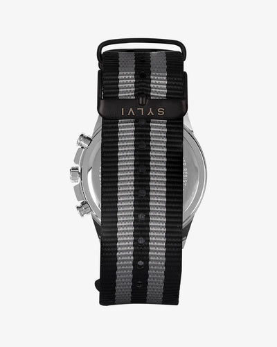 Sylvi Timegrapher BR Grey-Black Nylon Strap Watch