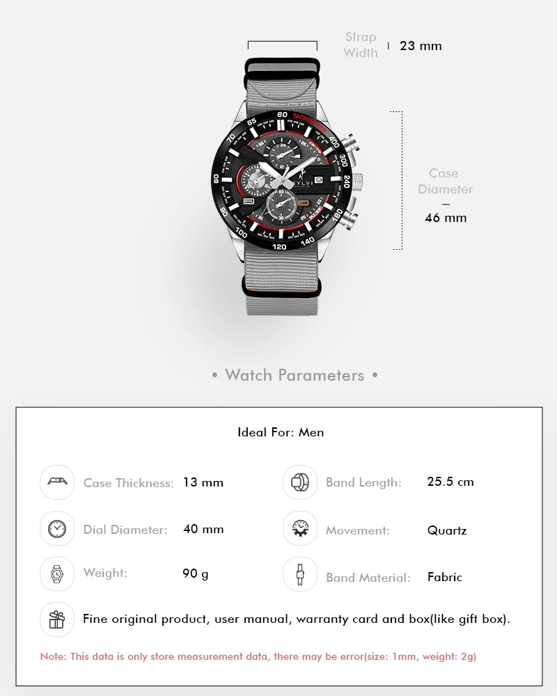 Sylvi Timegrapher BR Grey-Solid Nylon Strap Watch