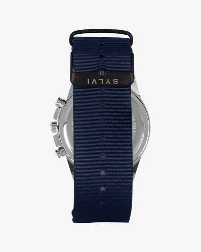 Sylvi Timegrapher BR Navy-Blue Nylon Strap Watch