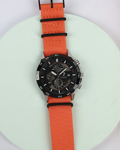 Sylvi Timegrapher BR Orange Nylon Strap Watch