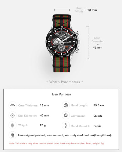 Sylvi Timegrapher BR RGB Nylon Strap Watch