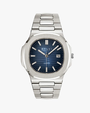 Sylvi Urbane Blue Dial Silver Steel Men's Watch Buy Online