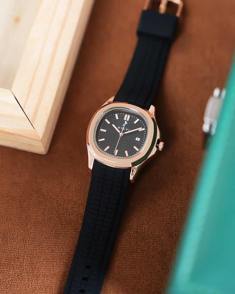 Urbanic Black Rose Gold Silicone