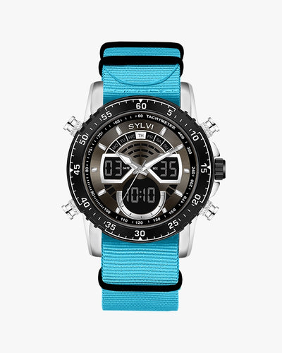 Sylvi Velocity Sky Blue Nylon Watch Main Image