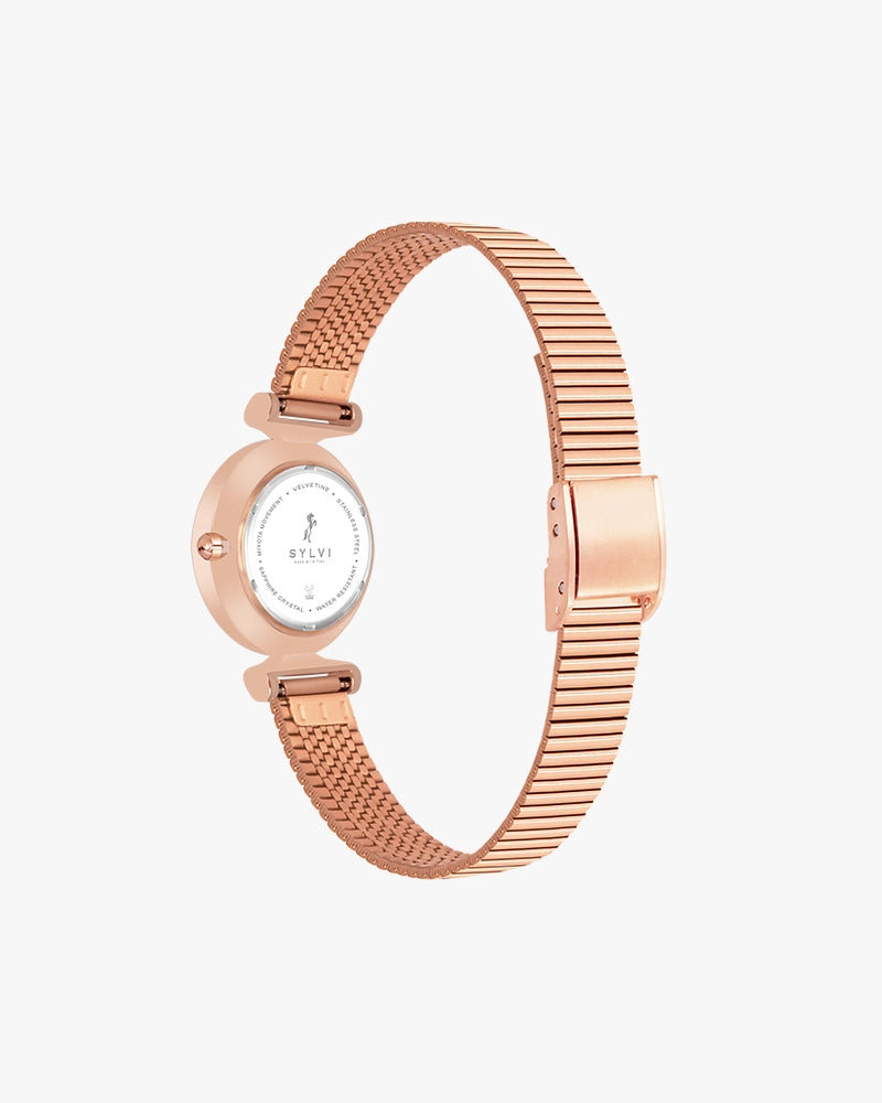 Sylvi Velvetine Green-Rosegold-Rosegold Watch for Women