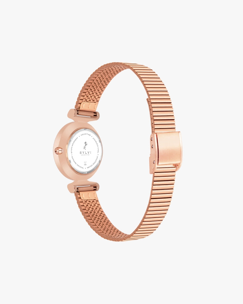 Sylvi Velvetine White-Rosegold-Rosegold Watch for Women