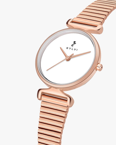 Sylvi Velvetine White-Rosegold-Rosegold Watch for Women