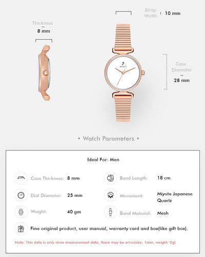 Sylvi Velvetine White-Rosegold-Rosegold Watch for Women