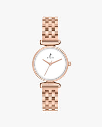 Sylvi Velvetine White-Rosegold-Rosegold Stainless Steel Strap Watch for Women
