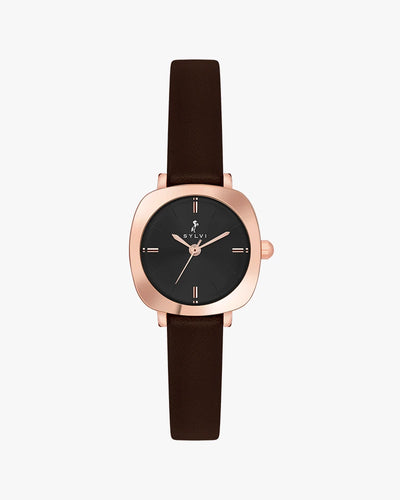 Sylvi Bella Black-Rosegold-Coffee Analog Watch For Women