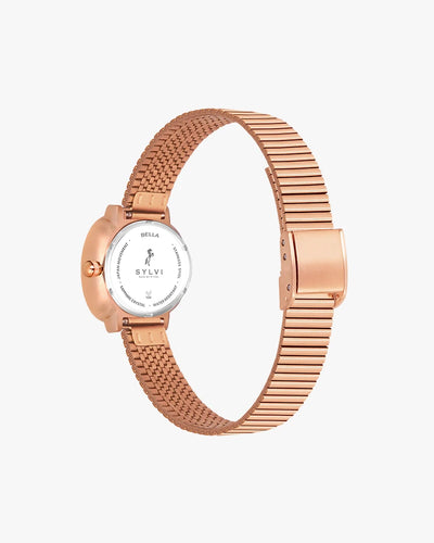 Sylvi Bella Black-Rosegold-Rosegold Analog Watch For Women