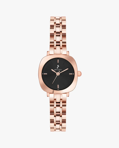 Sylvi Bella Black-Rosegold-Rosegold Analog Watch For Women