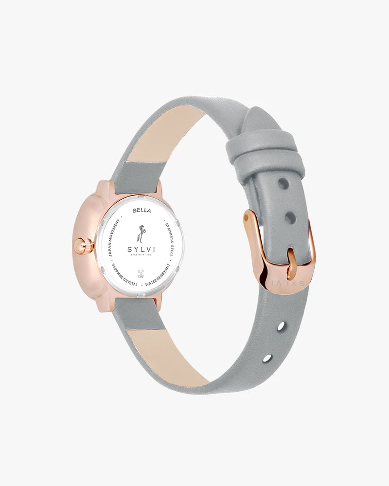 Sylvi Bella White-Rosegold-Grey Analog Watch For Women