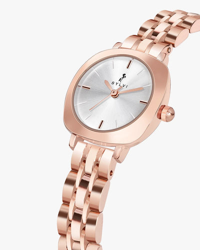 Sylvi Bella White-Rosegold-Rosegold Analog Watch For Women