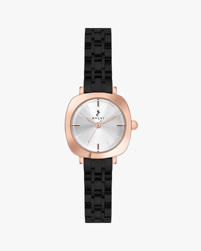 Sylvi Bella White-Rosegold-Black Analog Watch For Women