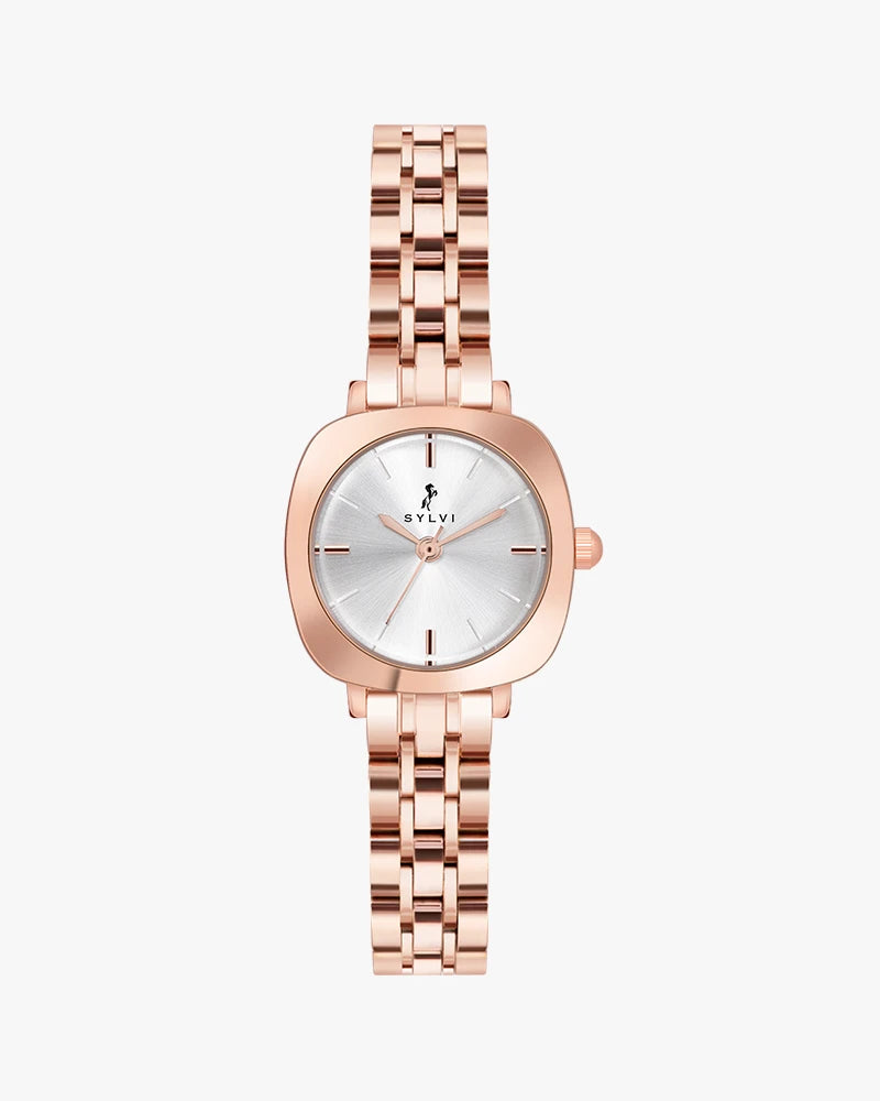 Sylvi Bella White-Rosegold-Rosegold Analog Watch For Women