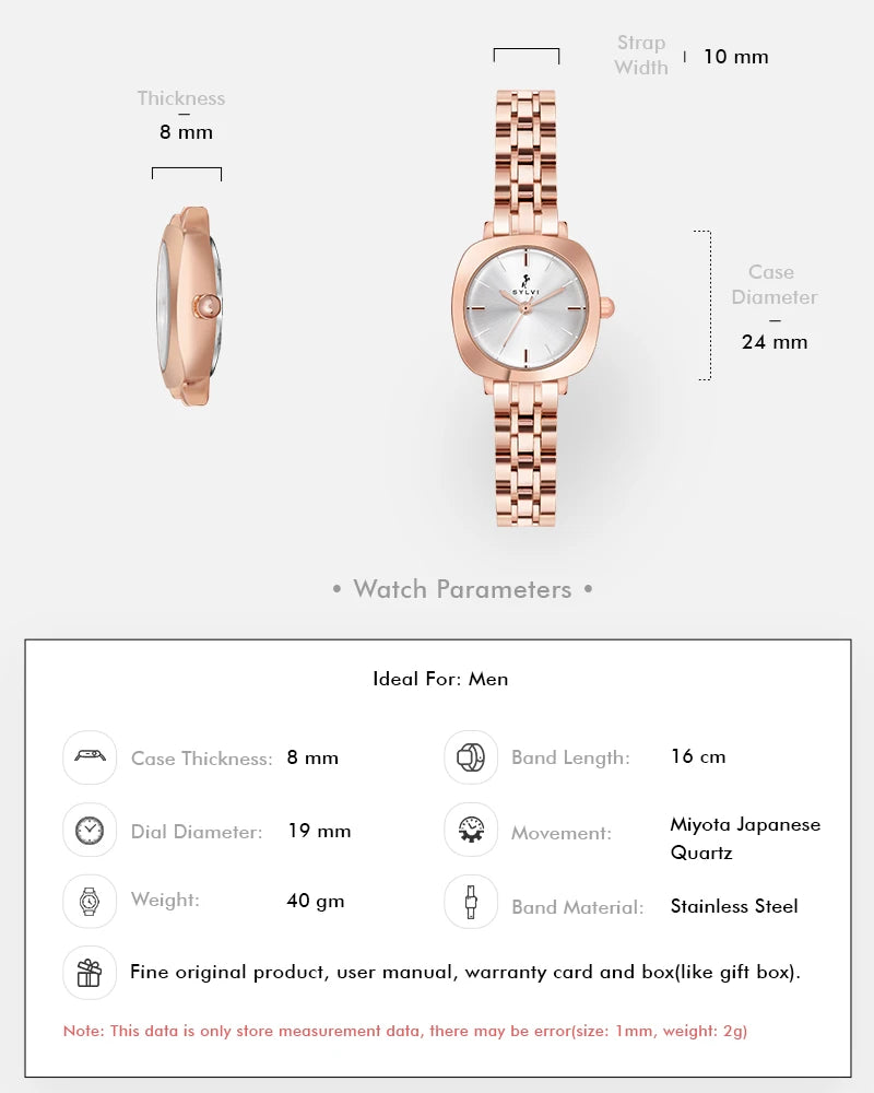 Sylvi Bella White-Rosegold-Rosegold Analog Watch For Women