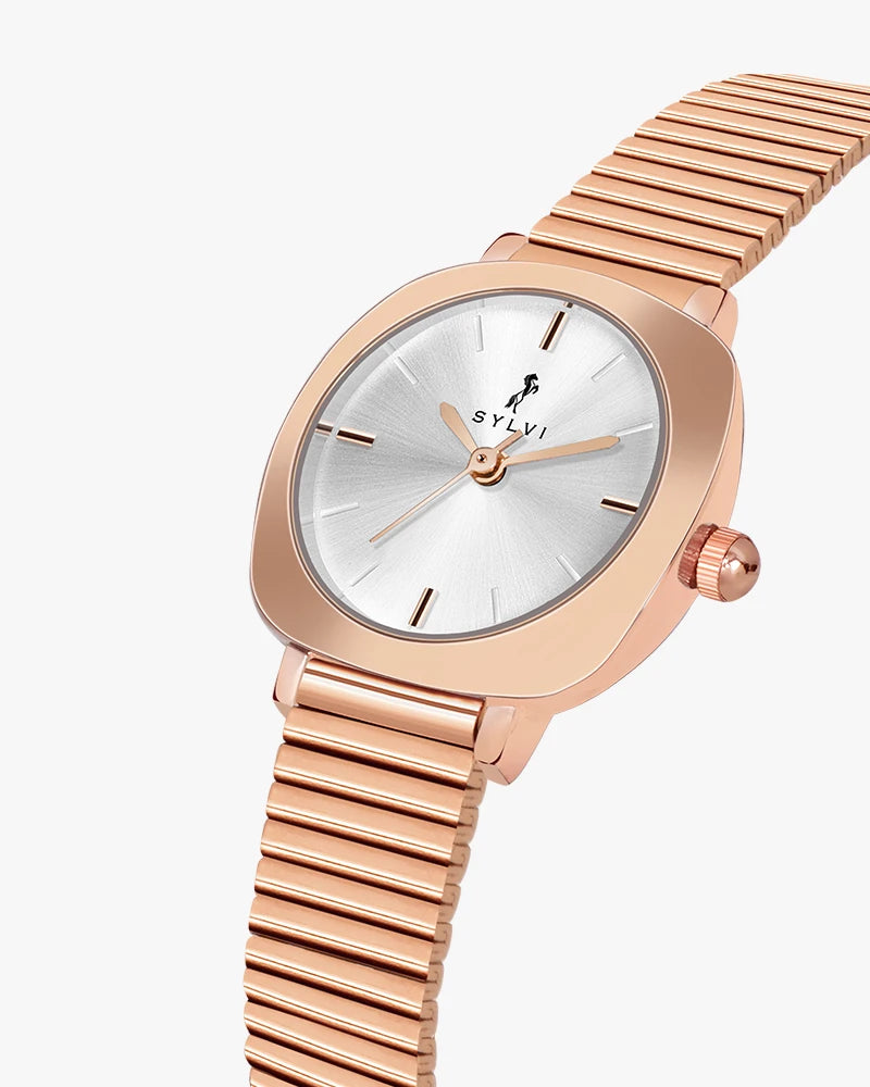 Sylvi Bella White-Rosegold-Rosegold Analog Watch For Women