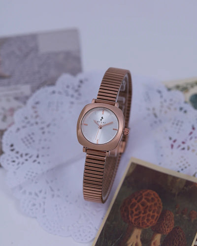 Sylvi Bella White-Rosegold-Rosegold Analog Watch For Women