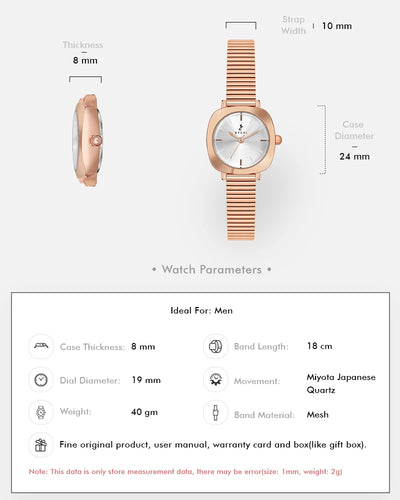 Sylvi Bella White-Rosegold-Rosegold Analog Watch For Women