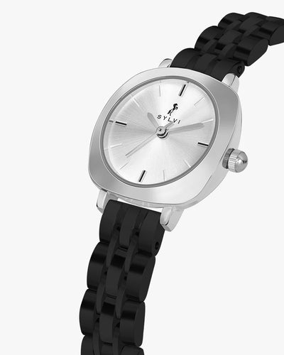 Sylvi Bella White-Silver-Black Analog Watch For Women