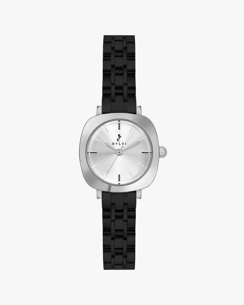 Sylvi Bella White-Silver-Black Analog Watch For Women