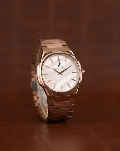 Blade White Rosegold Steel