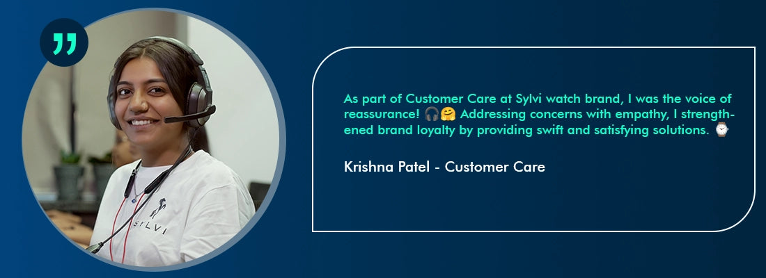 Sylvi Customer Care Employee Review Krishna Patel - Career Jobs in Surat
