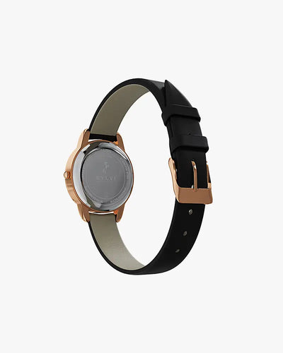 Dazzle Black Rose Leather